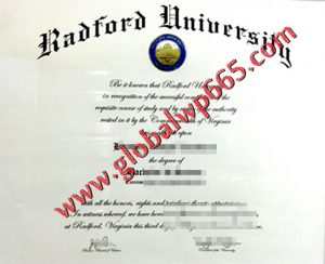 fake Radford University degree certificate