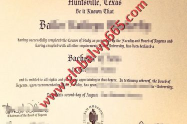 fake Sam Houston State University degree certificate