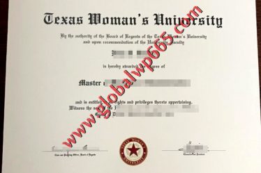 fake Texas Woman's University degree certificate