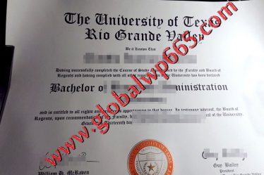 fake University of Texas Rio Grande Valley degree certificate
