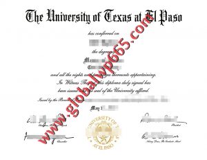 buy University of Texas at El Paso degree certificate