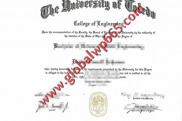 fake University of Toledo degree certificate