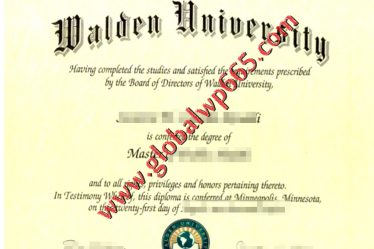Walden university degree certificate