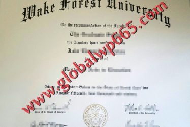 buy Wake Forest University degree certificate