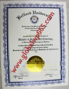 fake Belford University diploma