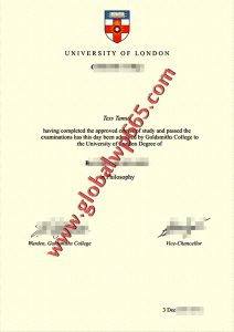 fake Goldsmiths University of London diploma