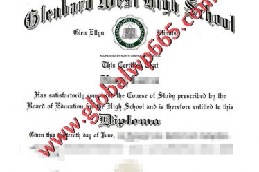 Glenbard West High School certificate