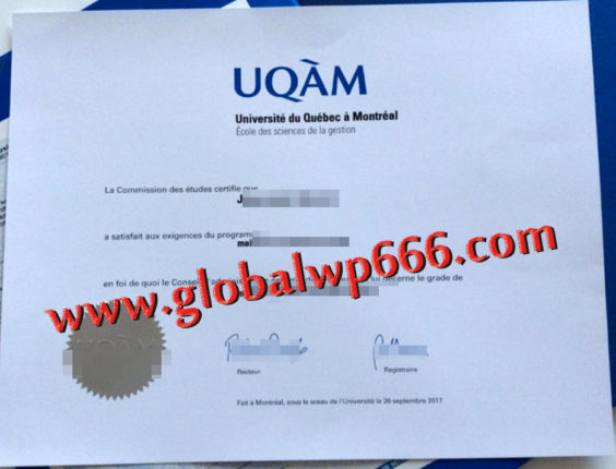 Université du Québec à Montréal degree