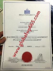 SEGi University & Colleges degree certificate