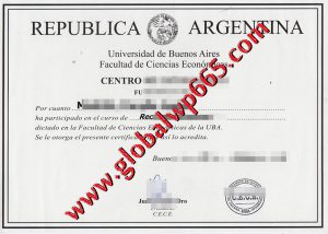 Universidad-de-Buenos-Aires degree certificate