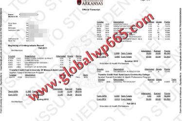 buy University of Arkansas fake transcript