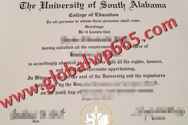 fake University of South Alabama degree
