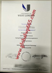 fake University of West London degree certificate