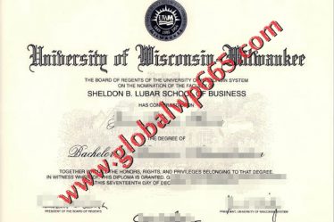 University of Wisconsin–Milwaukee degree certificate