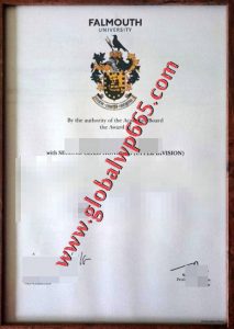 Falmouth University degree certificate