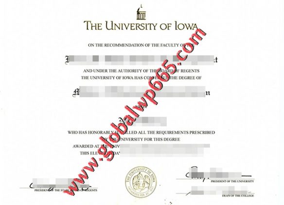 buy University of Iowa degree certificate