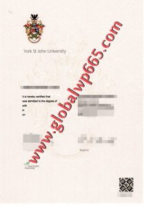 fake York-St-John-University degree certificate