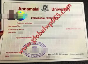 Annamalai University degree certificate