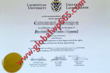 Laurentian University degree certificate