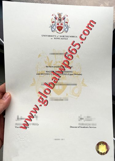 Northumbria University degree certificate