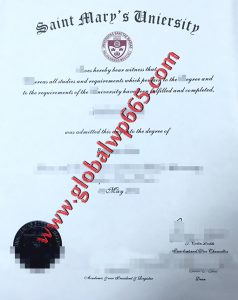 Saint Mary's University degree certificate