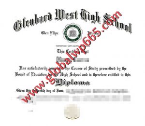 fake Glenbard West High School certificate