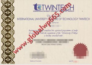 fake International University College of Technology Twintech diploma