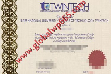 fake International University College of Technology Twintech diploma
