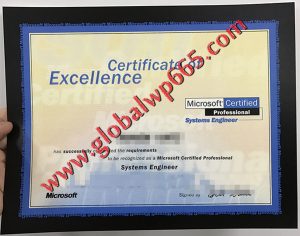 fake Microsoft certificate diploma